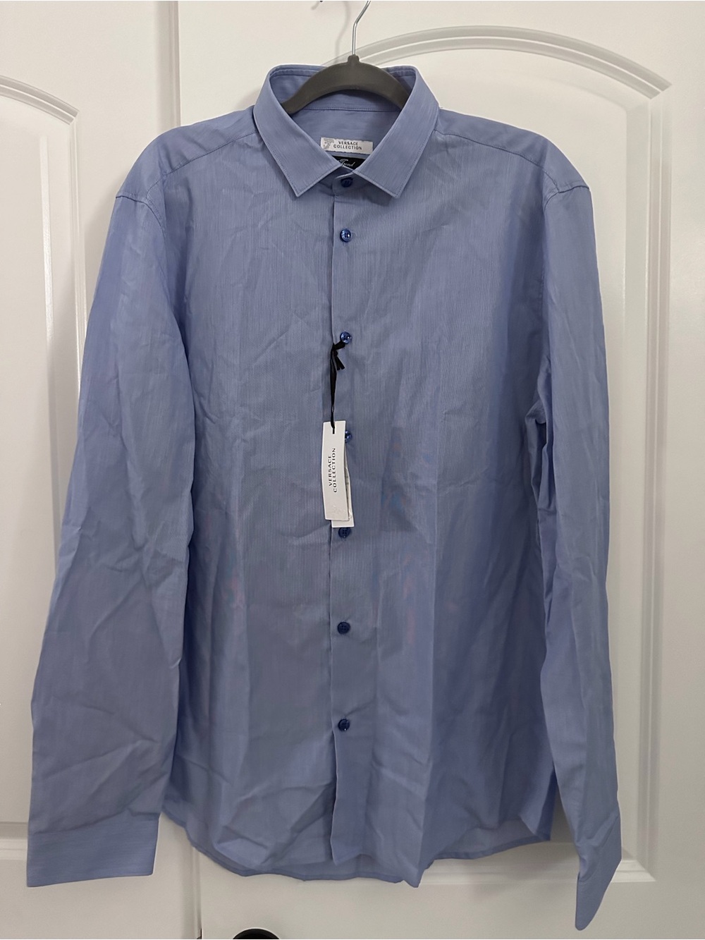 Versace Light Blue Long-Sleeve Dress Shirt